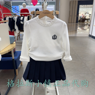 衣恋童装正品春款女童花边领T恤