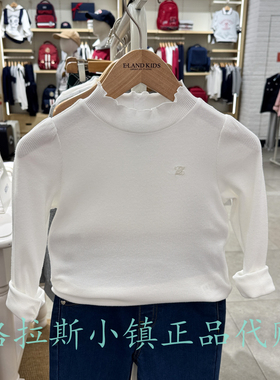 Elandkids衣恋童装专柜正品25冬款女童半高领打底T恤衫EKLAF4T21K