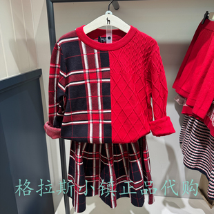 特价hazzys哈吉斯童装国内代购冬款女童毛衣套装HZRCGD08CA562