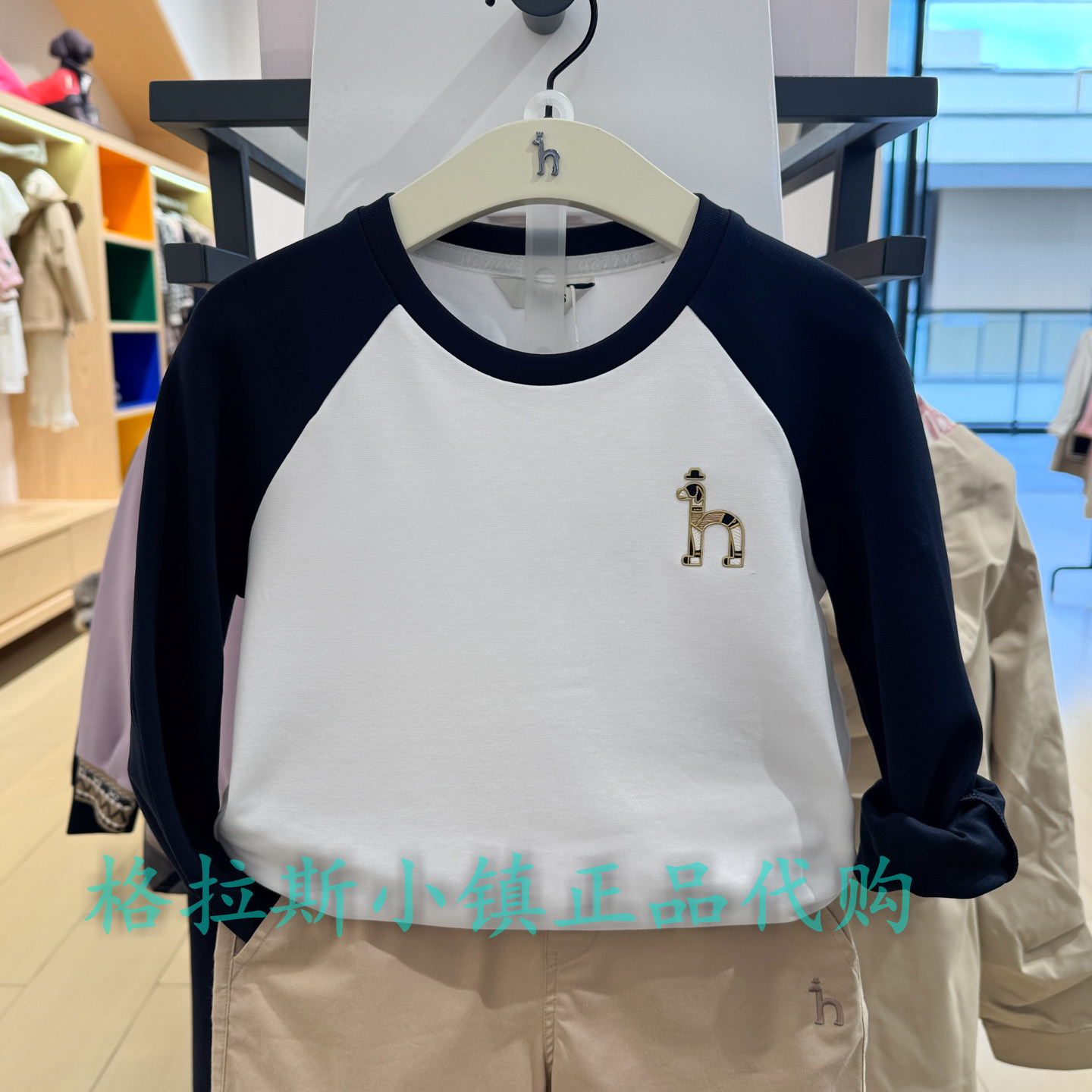 特价hazzys哈吉斯童装国内代购春款男童拼色圆领T恤HZTQBD01CT876