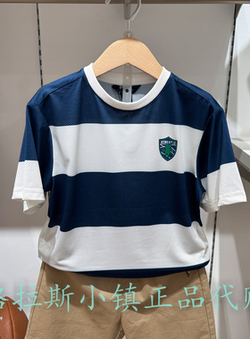 Polo walk KIDS童装专柜正品26夏款男童拼色短袖T恤B44W622F0202