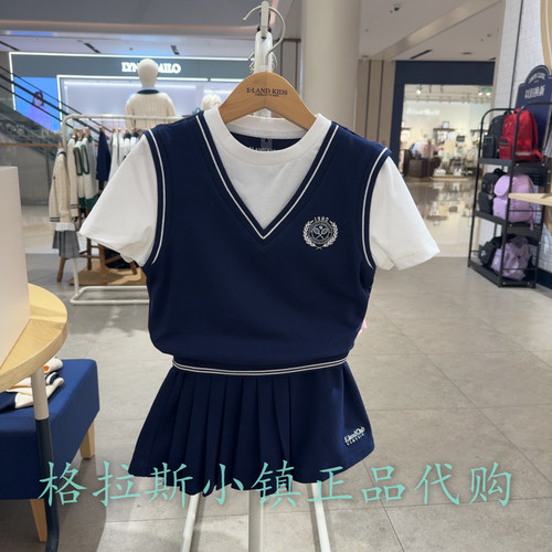 衣恋童装正品夏款女童假两件T恤