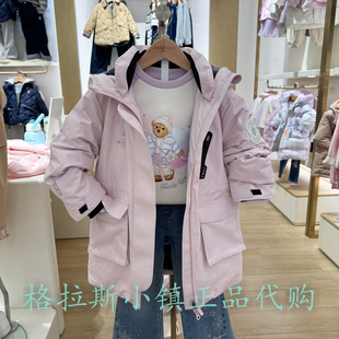 90鹅绒TeenieWeenie童装专柜正品25冬女童三防羽绒服TKJD25GV71B