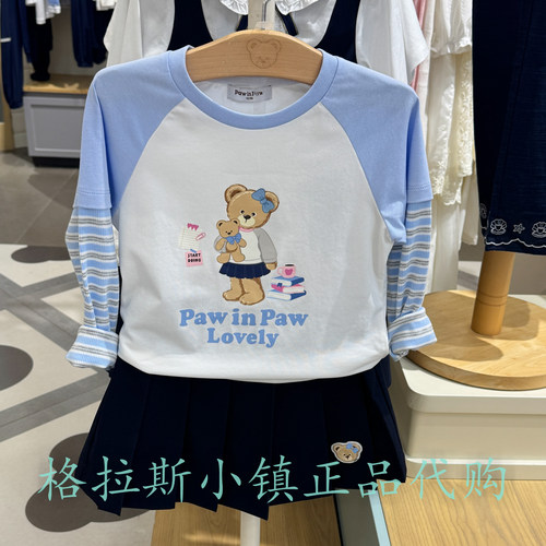 PawinPaw童装秋女童卡通长袖T恤
