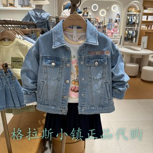 TeenieWeenie童装专柜正品25春女童刺绣水洗牛仔外套TKJE252351B