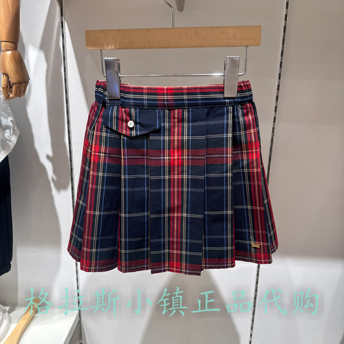 Polowalk童装秋女童百褶半身裙