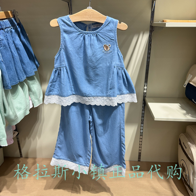 PawinPaw童装正品夏女童牛仔套装