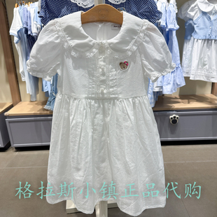 PawinPaw童装专柜正品26夏款女童甜美翻领泡泡袖连衣裙PCOWG2421K