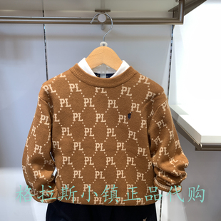 Polo walk KIDS童装专柜正品25冬款男童休闲圆领毛衣AMRW532C0441