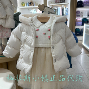 三防TeenieWeenie婴童专柜正品25冬款女宝连帽羽绒服T0JD254T54B
