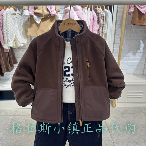 衣恋童装冬男童抗静电摇粒绒外套
