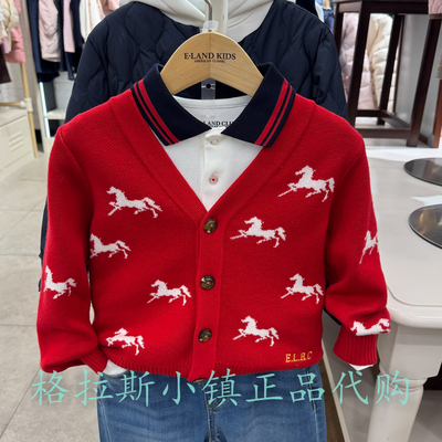 马年衣恋童装正品春男童毛衣开衫
