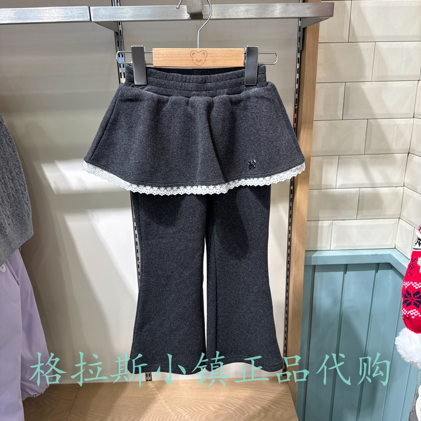 PawinPaw童装冬女童加绒喇叭裤