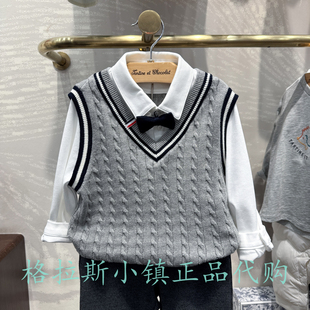 chocolat巧克力童装正品26年春新款男宝休闲毛衣马甲CIKAG1217K