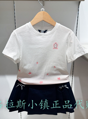 Polo walk KIDS童装专柜正品26夏款女童圆领短袖T恤D7TW625F0581