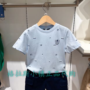 男童满印短袖 Polo T恤CCJW622F0162 26夏款 专柜正品 walk KIDS童装