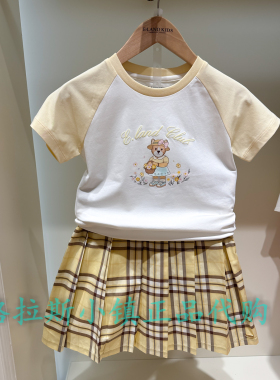 Elandkids衣恋童装专柜正品26夏款女童凉感抑菌短袖T恤EKRAG2424B