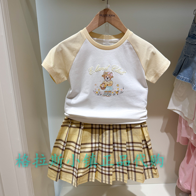 衣恋童装正品夏女童圆领短袖T恤