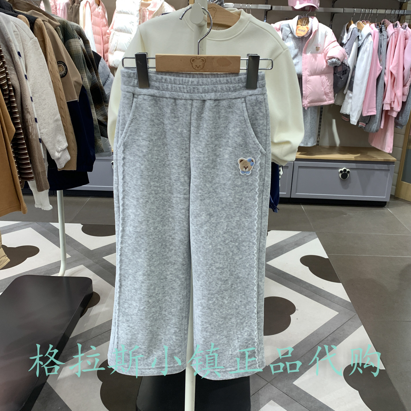 PawinPaw童装正品冬女加绒休闲裤