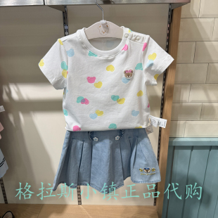 PawinPaw婴童专柜正品26夏款女宝可爱卡通满印短袖T恤PBRAG2682M