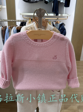 纯山羊绒TeenieWeenie婴童专柜正品25冬女宝柔软毛衣T0KW254T63A