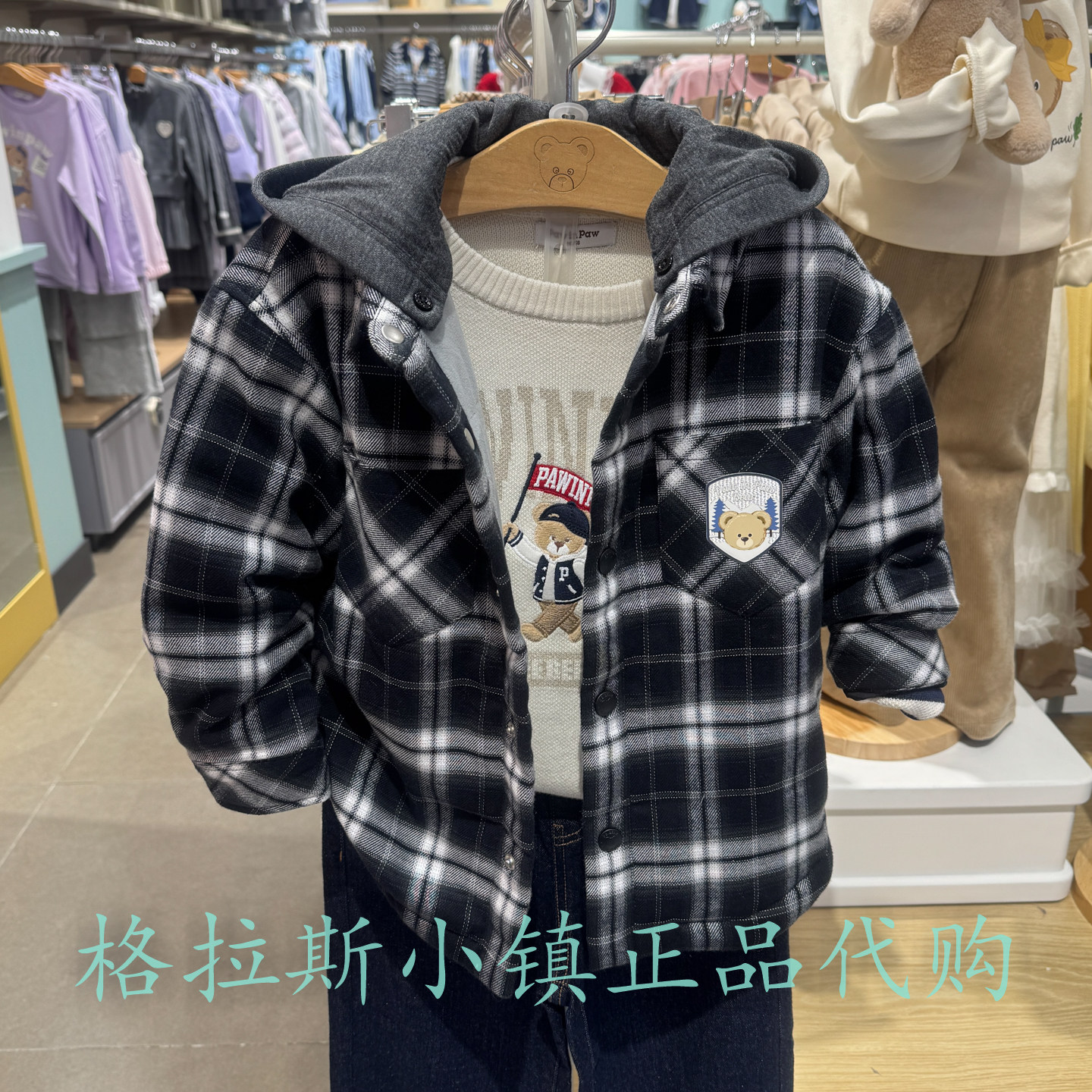 PawinPaw童装冬男童保暖棉服外套
