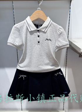 Polo walk KIDS童装专柜正品26夏款女童翻领短袖T恤BVTW625F0321