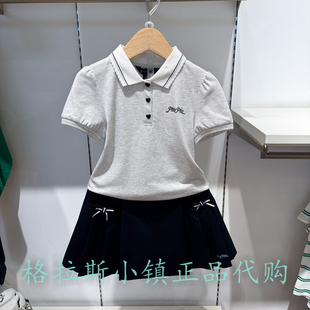Polo walk KIDS童装专柜正品26夏款女童翻领短袖T恤BVTW625F0321