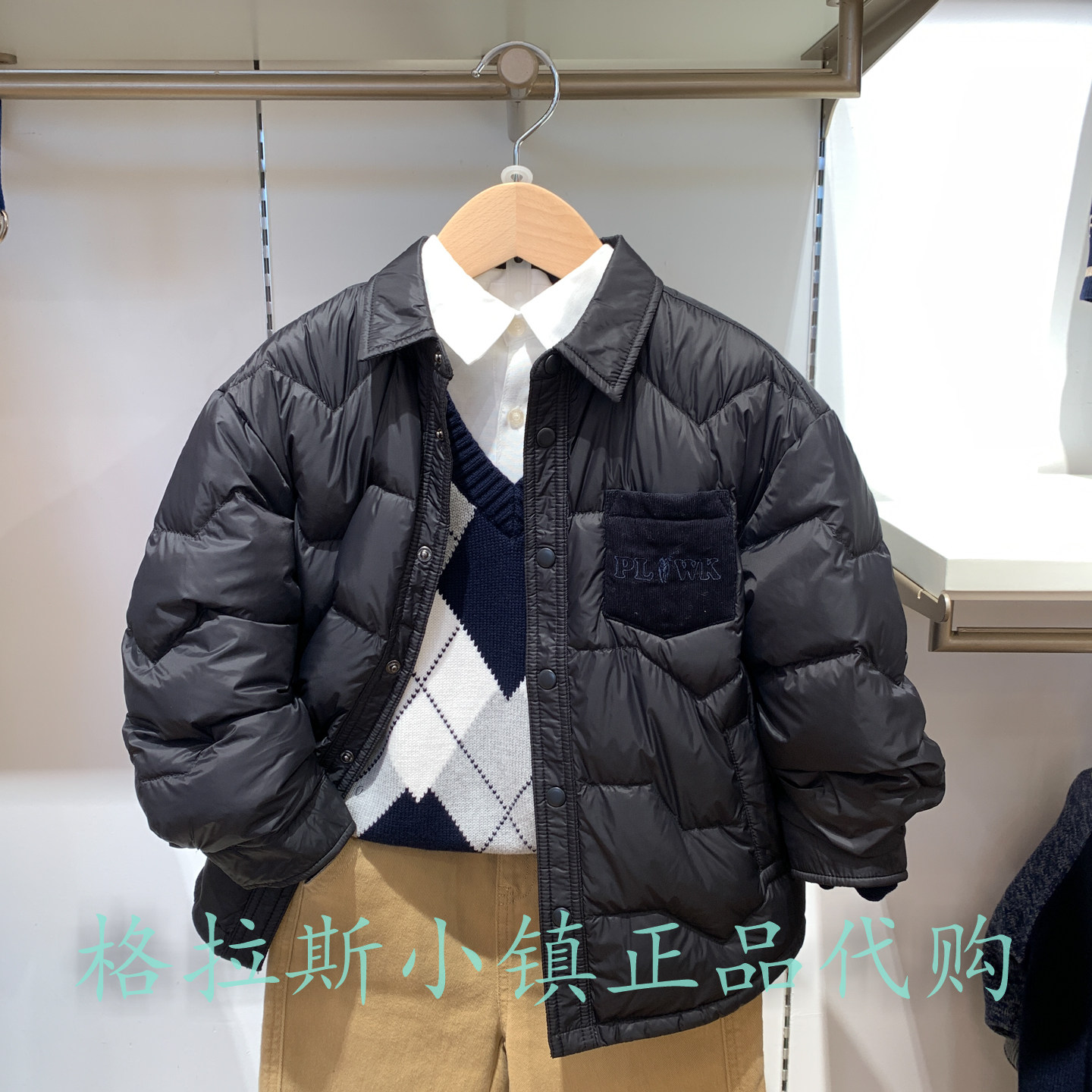 90鸭绒Polo walk KIDS童装正品25冬款男童轻薄羽绒服BFQW531K0111