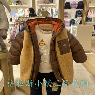 90鸭绒TeenieWeenie婴童专柜正品25冬新款男宝羽绒服T0JD254T03A