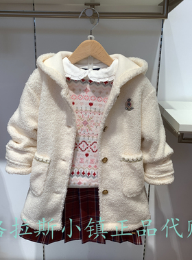 Polo walk KIDS童装专柜正品25冬款女童加绒连帽外套BVTW534E0181
