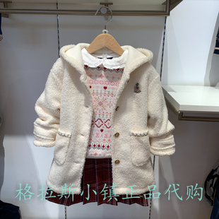 Polo walk KIDS童装专柜正品25冬款女童加绒连帽外套BVTW534E0181
