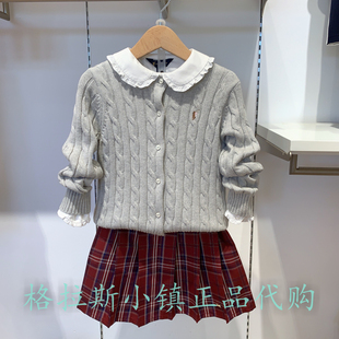 25秋新女童绞花针织开衫 Polo 专柜正品 walk AMRW535C0282 KIDS童装