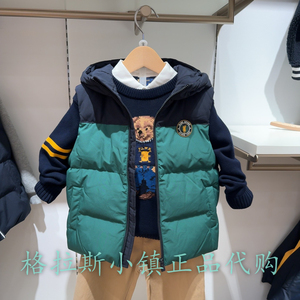 Polo walk KIDS童装专柜正品24冬款男童拼色羽绒马甲BQQW431L0101