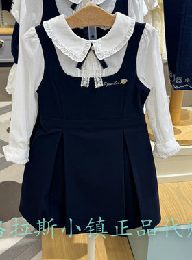 PawinPaw童装专柜正品26年秋款女童学院风假两件连衣裙PCOWG3821M