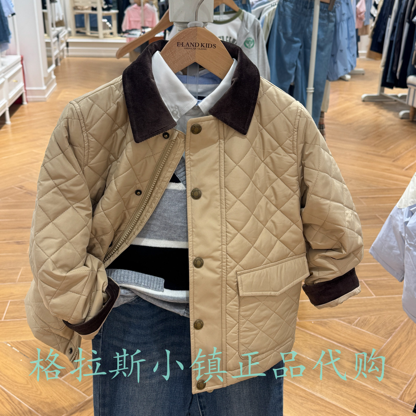 衣恋童装专柜冬男童三防棉服外套