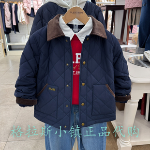 Elandkids衣恋童装专柜正品26春款男童老钱风棉服外套EKJPG1102D