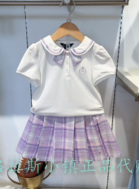 Polo walk KIDS童装专柜正品26夏女童娃娃领短袖T恤B61W625F0461