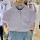 针织衫 Elandkids衣恋童装 女童翻领短袖 26春款 EKKAG2321A 专柜正品