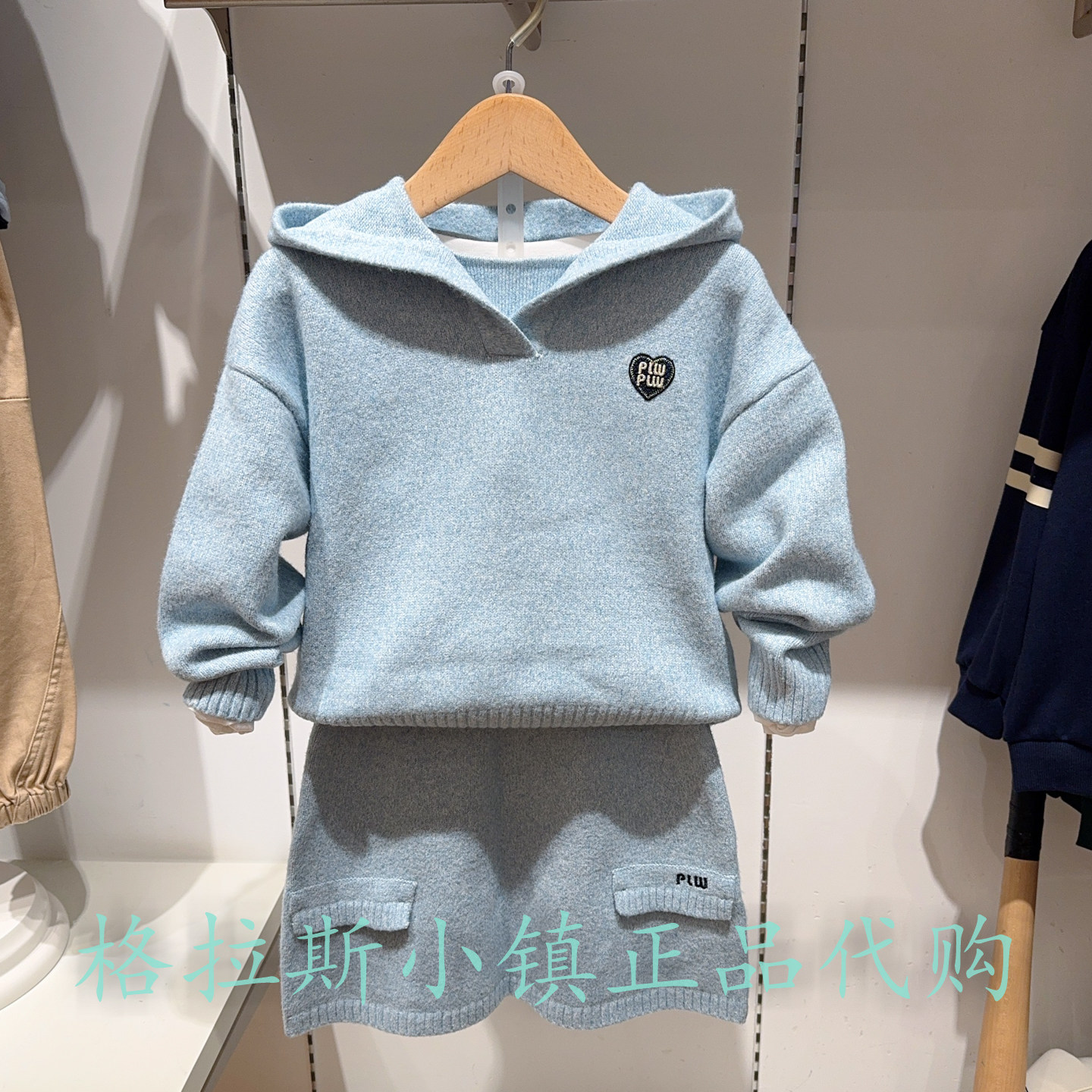 Polowalk童装秋女童休闲针织套装
