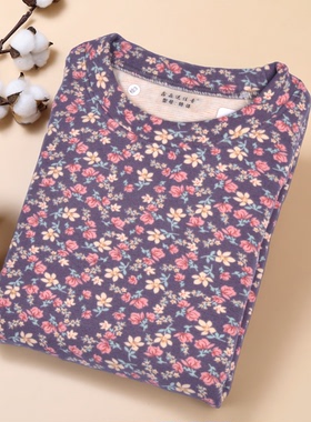 中老年人妈妈加厚秋衣秋裤女暖绒德绒保暖内衣套装打底棉毛衫