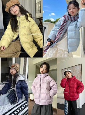 木莎music2025冬新款女童轻薄羽绒服90白鸭绒儿童短款外套11586潮