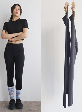 【特】简约无痕 修身显瘦鲨鱼裤打底裤高腰收腹提臀薄绒瑜伽裤女