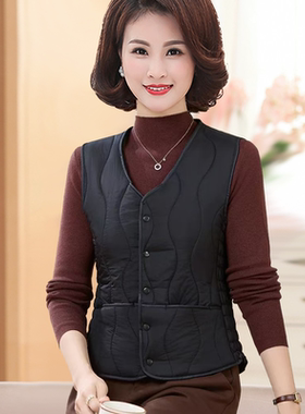 2025秋冬新款加绒加厚羽绒棉马甲女休闲百搭短款保暖坎肩马夹