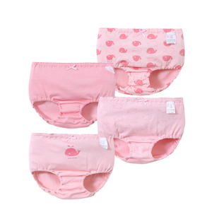 头9岁 大童三角宝宝短裤 A类四条儿童纯棉面包裤 男女童少女平角内裤