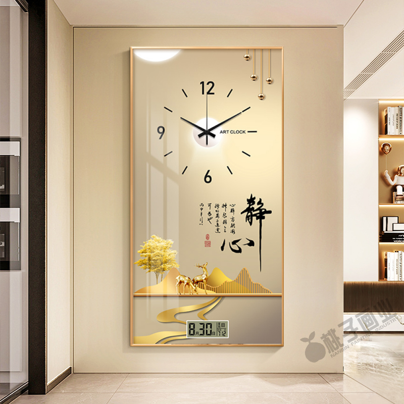 现代轻奢入户玄关装饰画寓意好客