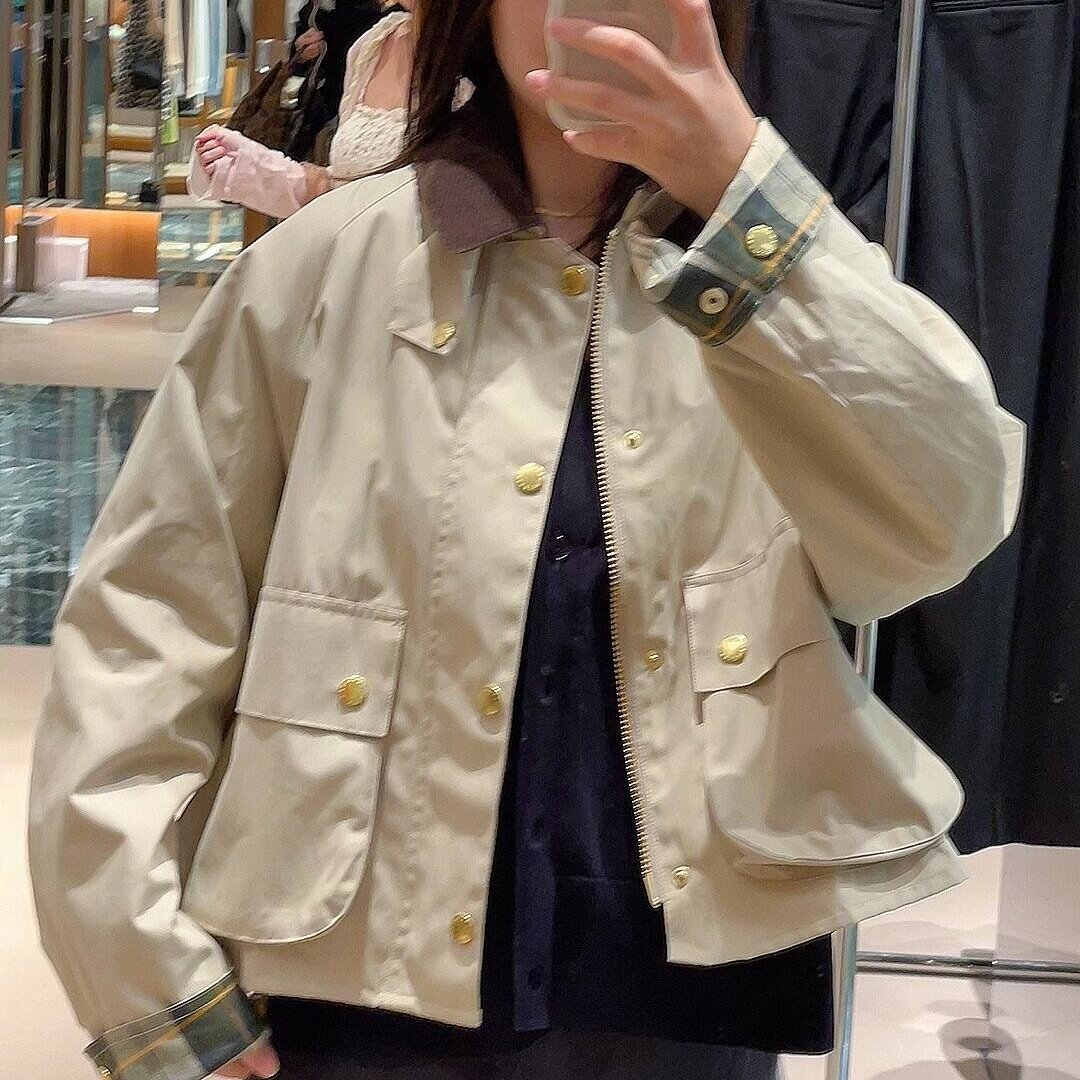 巴伯简约风气质休闲小个子短外套