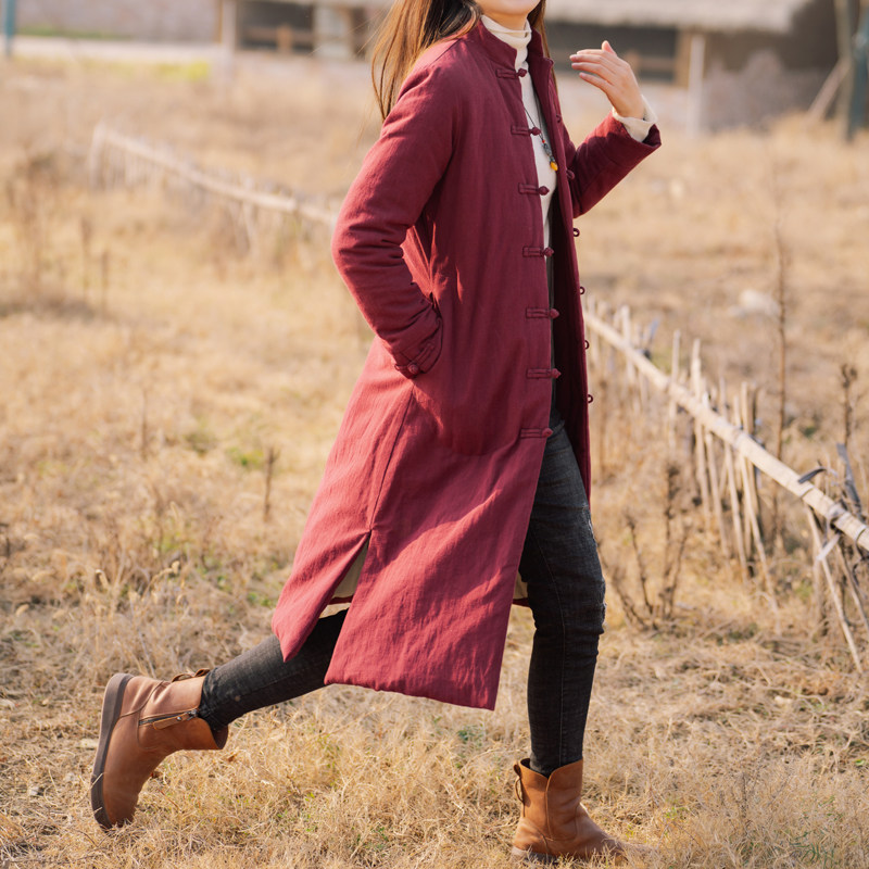 凤凰记|欢喜心中国风棉袄女士过年唐装复古民族加长保暖中式棉服