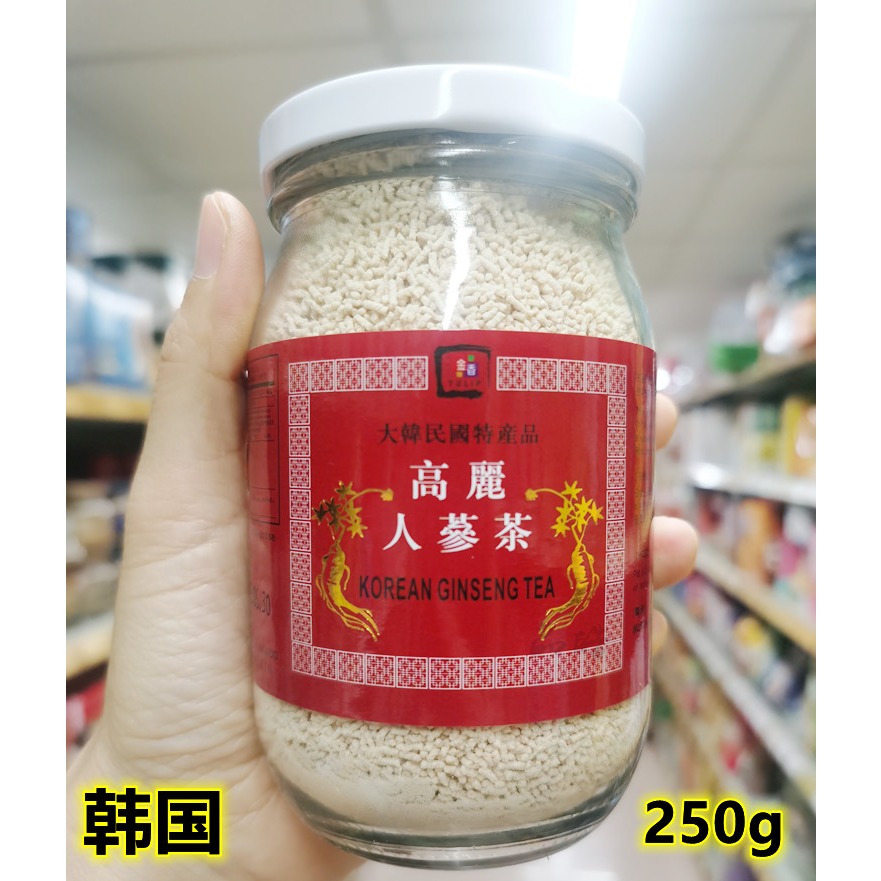 韩国特产 金香高丽人参茶250g罐装颗粒冲剂即冲即饮营养提神饮品