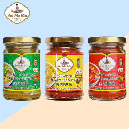 泰国水妈妈红黄绿咖喱227g调味酱